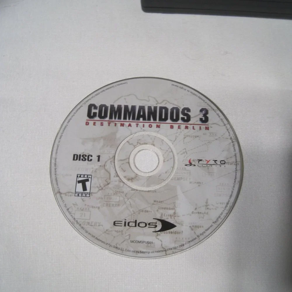 Commandos 3: Destination Berlin (PC, 2003) (Game, Manual & Case) CD-ROM EIDOS